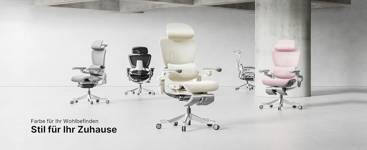 Офісний стіл HINOMI H2 Pro з ергономічною підтримкою попереку, регульованою підголівником та підлокітниками, до 150 кг, дихаюча сітка, поворотний крісло для дому та офісу, сірий