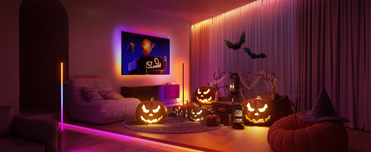 SwitchBot Matter RGBICWW Настільна лампа для вітальні та спальні, димується, з підтримкою Apple Home, Alexa, Google Home, керування через APP, музичні та сценарні режими, чорна LED лампа