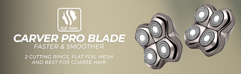 Запасні леза для бритви Skull Shaver Carver PRO (4 шт.) для моделей Pitbull, Palm та Butterfly Kiss