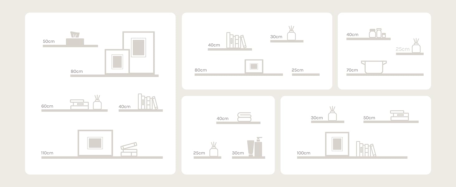 Полиця настінна WOLTU Wandboard для CD, DVD, книг, 120x22.9x3.8 см, чорна - для офісу, вітальні, спальні, кухні RG9315sz