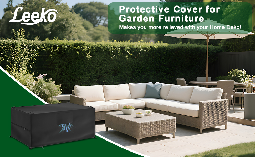 Водонепроникний чохол для садово-патіо меблів 200*160*70 см. Захисна накривка для саду, 420D Oxford, PU, анти-UV, зимова, з вентиляцією. Підходить для садових столів та меблевих наборів.