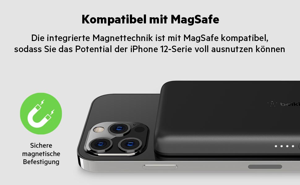 Сумісний з MagSafe, iPhone 16, USB-C, 2500 мАг, чорний, 2.5K