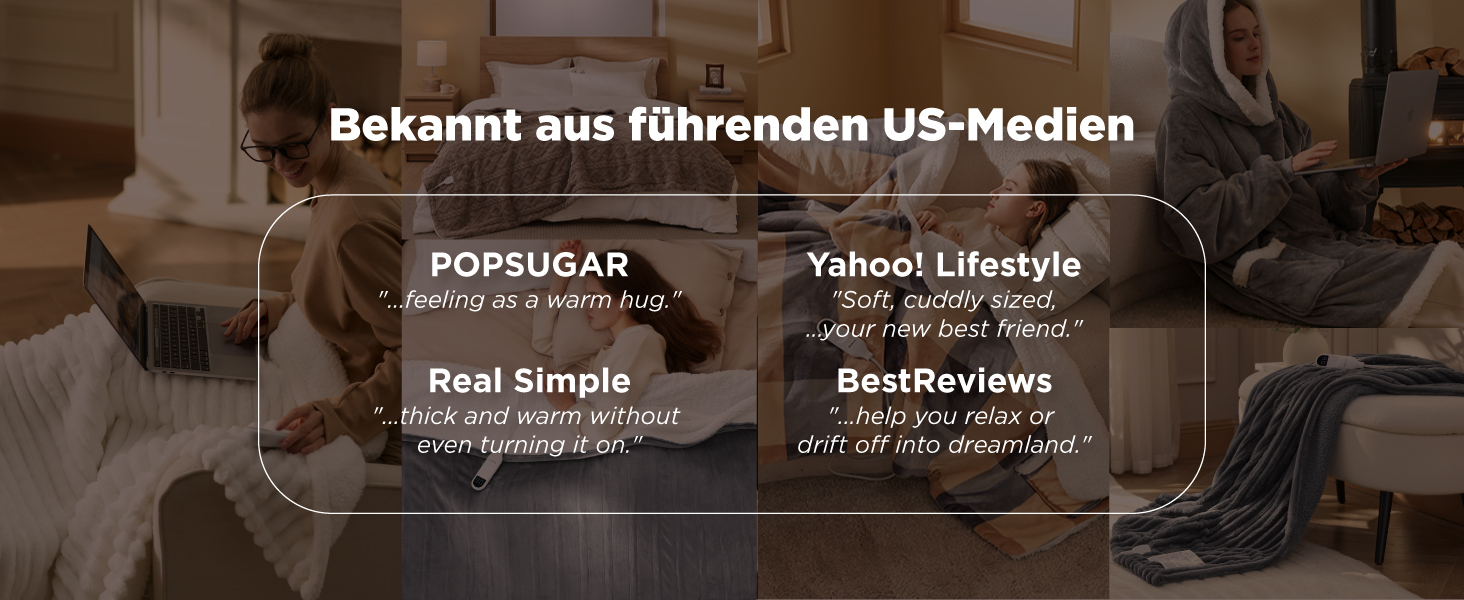 Електрична ковдра BEDSURE з автовимкненням, 130x180 см, сіра - ідеальний подарунок для жінок та мами на Різдво