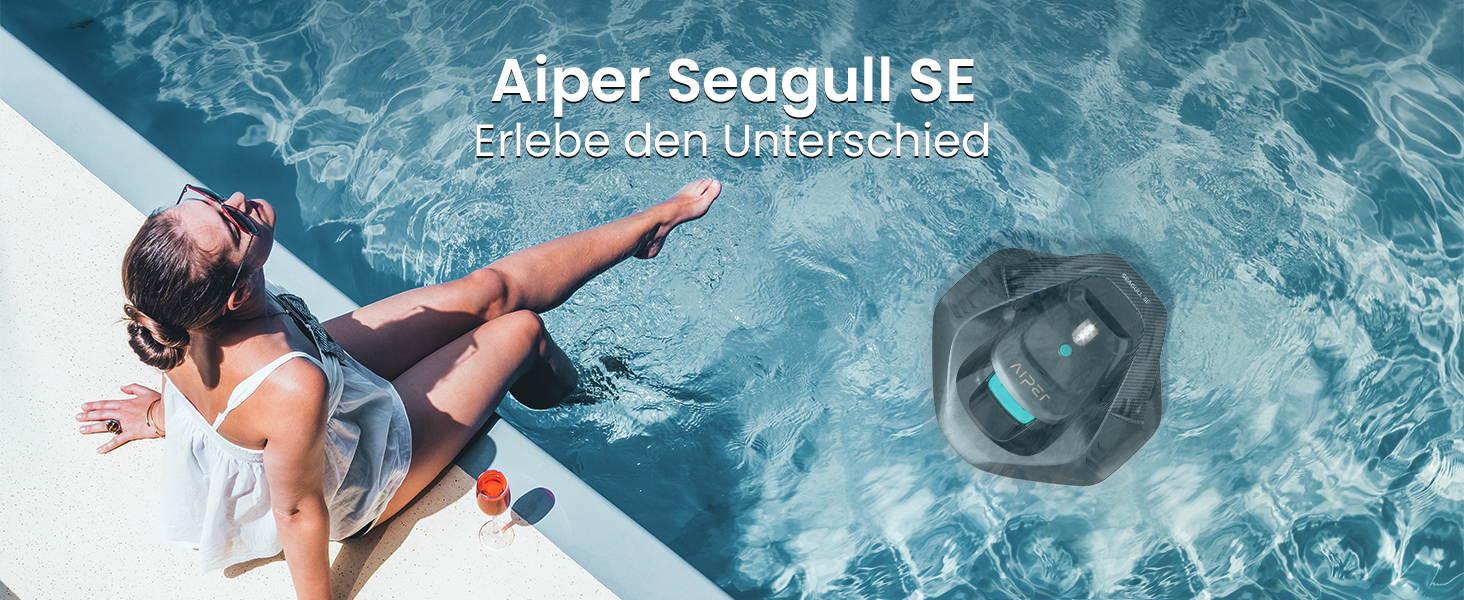 Робот-пилосос для басейну AIPER акумуляторний, бездротовий, до 90 хв, LED-дисплей, автопарковка, для наземних/підземних басейнів до 80 м²