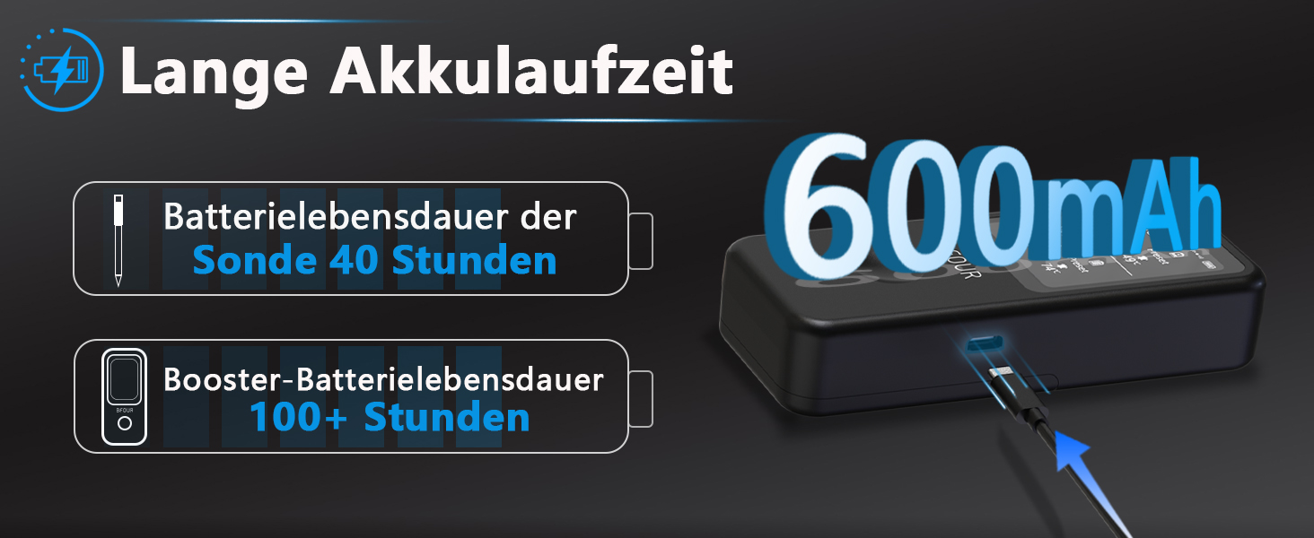 Бездротовий цифровий термометр для м'яса BFOUR з 2 щупами, Bluetooth-термометр для гриля, духовки та ротисері, керування через додаток, точність ±0,5 ℃, водонепроникний (для посудомийки)