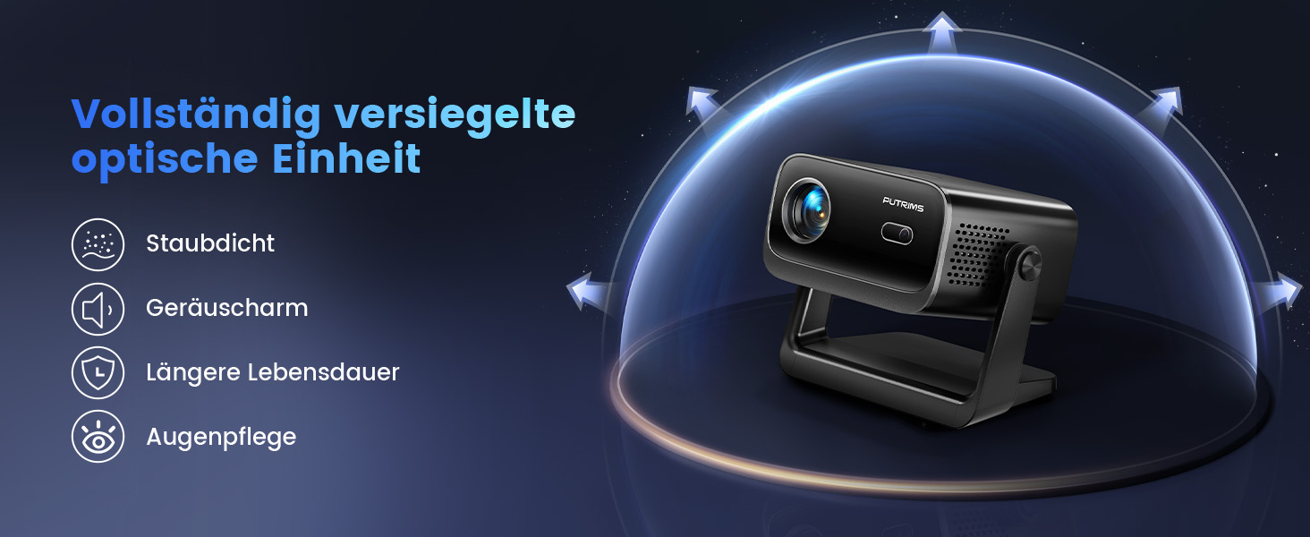 Портативний проєктор Beamer з автофокусом та корекцією трапецеїдальних спотворень, WiFi, Bluetooth, Full HD 1080P, LED, 145°, 50% Zoom, для домашнього кінотеатру та мобільного використання, чорний