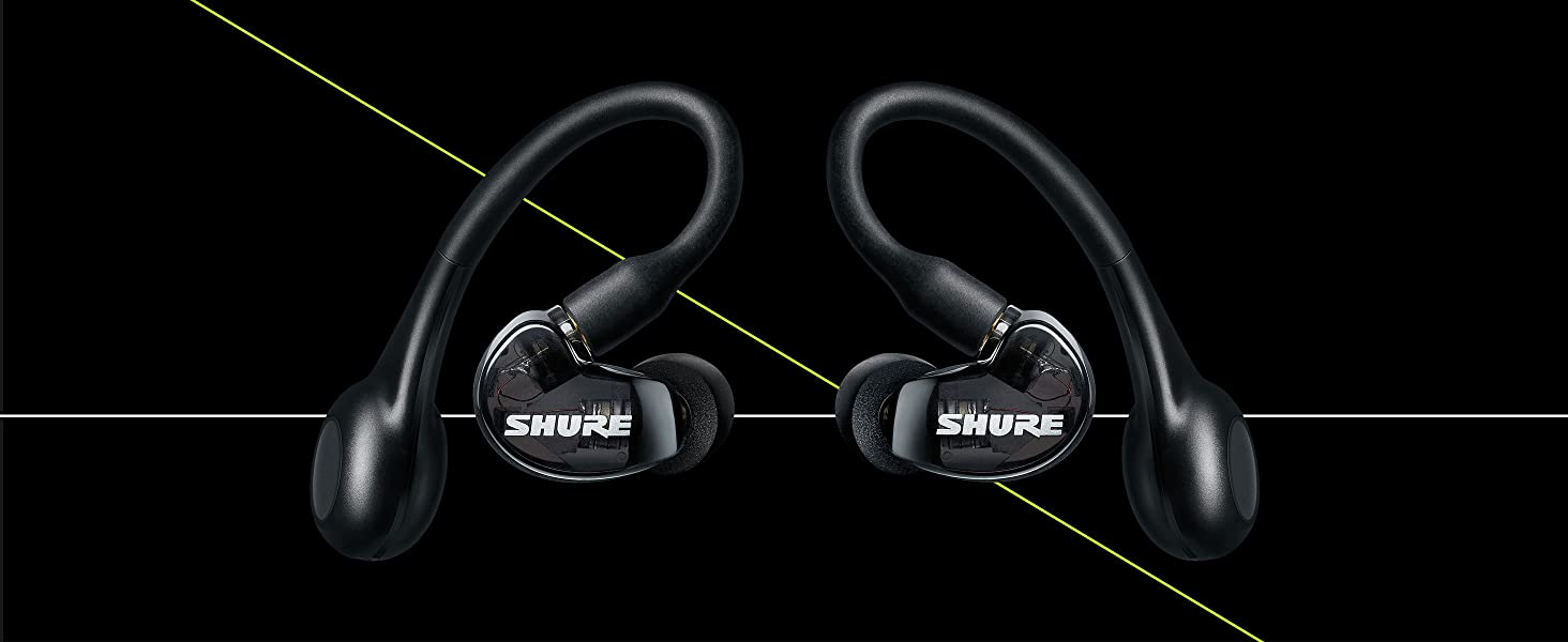 Справжні бездротові навушники Shure AONIC 215 TW2, Bluetooth 5, аудіо преміум-класу, акумулятор 32 години, чорний (Gen 2)