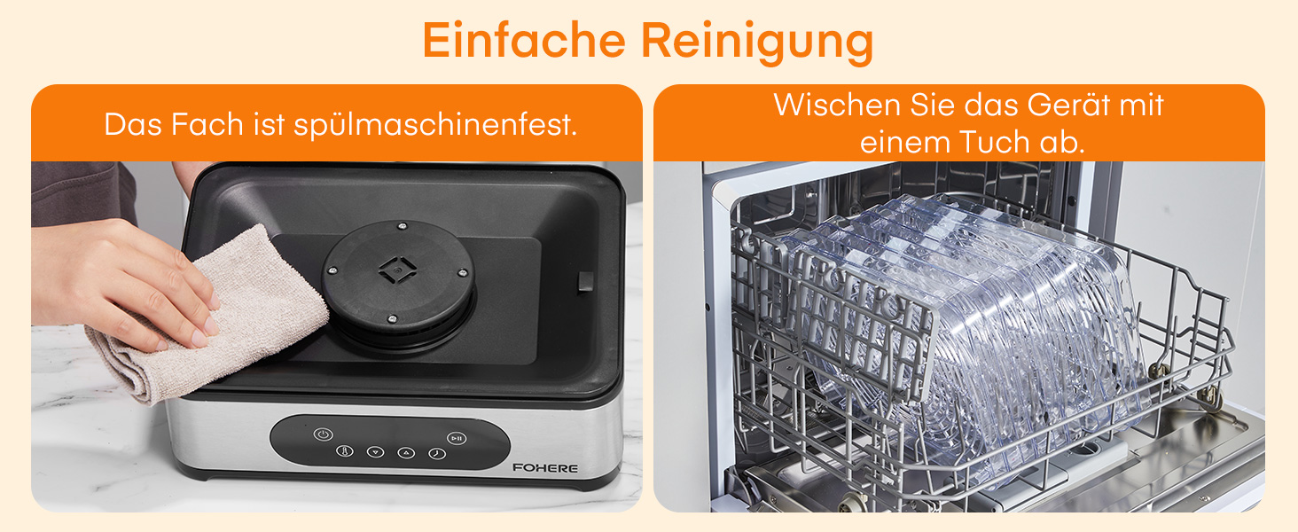 Електрична сушарка для продуктів FOHERE з нержавіючої сталі, 5 ящиків, LED-дисплей, 420W, 35-70°C, таймер 48h, для їжі, грибів, фруктів, м'яса, риби, овочів, без BPA