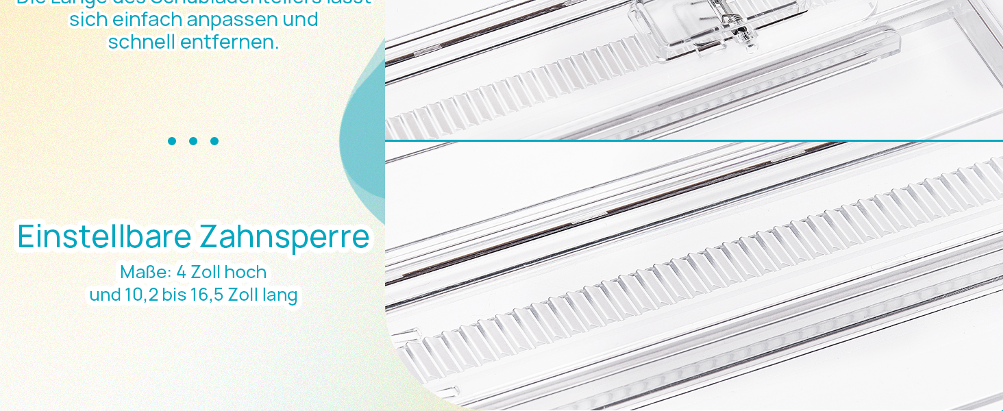 Організатори для шухляд Vtopmart (8 шт.) - регульовані, прозорі, 25.6-41.6 см