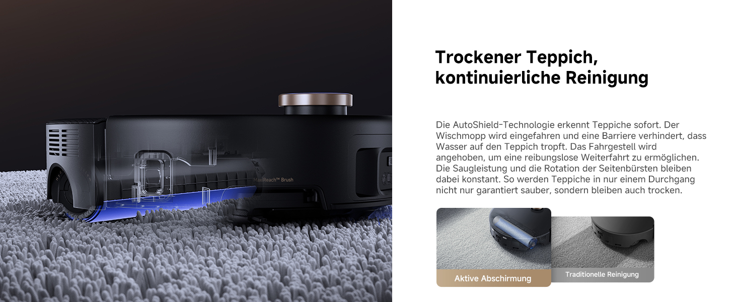 Робот-пилосос Mova Z60 Ultra Complete з вологою тканиною 28000 Па, LiftPro, перешкоди 8 см, DToF+Dual Laser+RGB/LED, AutoShield для килимів, MaxiReach моп & щітка, чорний