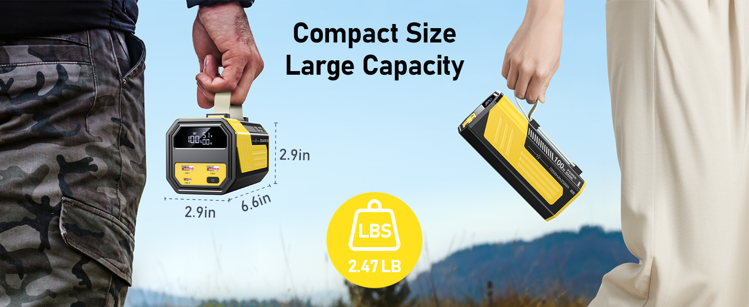 Power Bank 70000mAh 100W з USB-C, швидка зарядка, портативний акумулятор для iPhone, iPad, Samsung (жовтий)