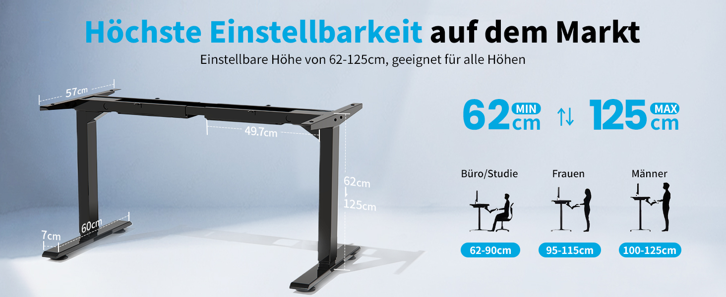 Електричний стіл MAIDeSITe T2 Pro Plus (Чорний) з регулюванням висоти, 2 мотори, 4 пам'яті, нагадування про зміну положення