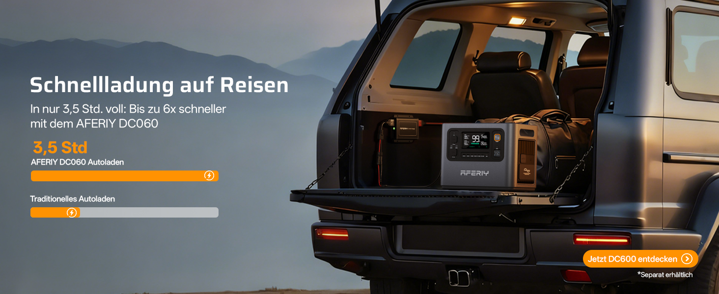 Портативна електростанція AFERIY 1800W 1024Wh для кемпінгу, розширювана до 5120Wh (3000W)