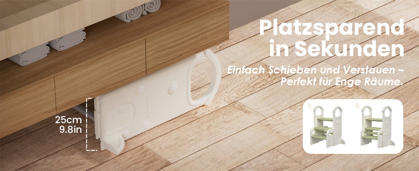 Дитячий тривалий стільчик Hoopyosms з регулюванням висоти, складний, з поручнями, антиковзкий, для ванної та кухні, сірий