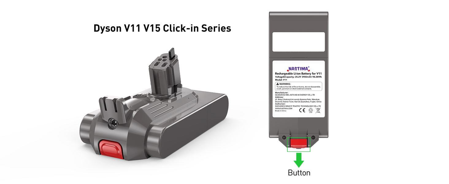 Акумулятор NASTIMA 25.2V 3900mAh Li-ion для пилососа Dyson V11/V15 (Animal, Complete Extra, Fluffy Extra, SV15, SV18) - оригінал