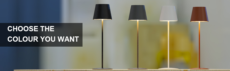 LED настільна лампа MALUX бездротова з торшевим керуванням, регулювання яскравості, тепле біле світло 2700K-4000K, метал, акумулятор, водонепроникність IP54, для саду, їдальні, спальні, робочого кабінету, балкону, готелю (темно-сірий)