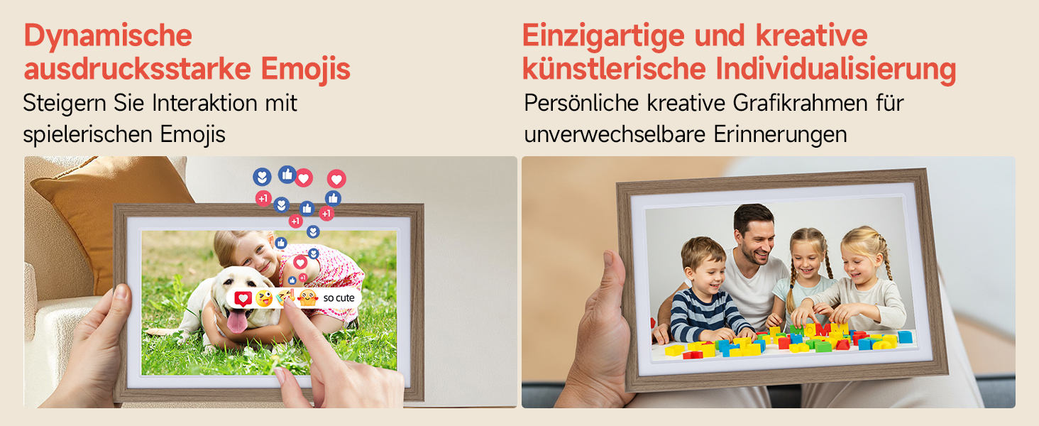 Роллеї Смарт Фрейм WiFi 1010: Цифровий фоторамка 10.1 дюйма з сенсорним екраном IPS, 32GB, дизайн 