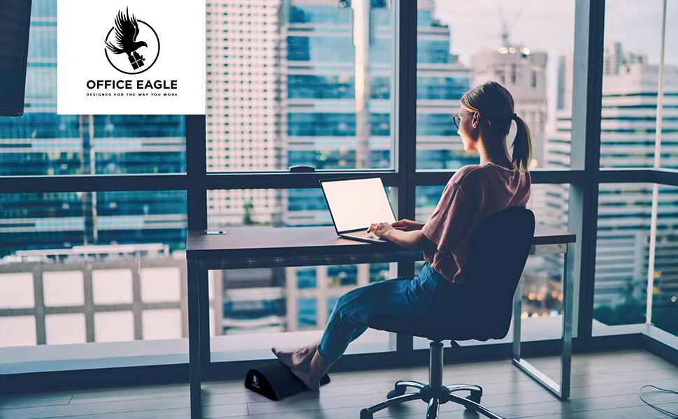 Підніжка під стіл, 43x25x18 см, чорна