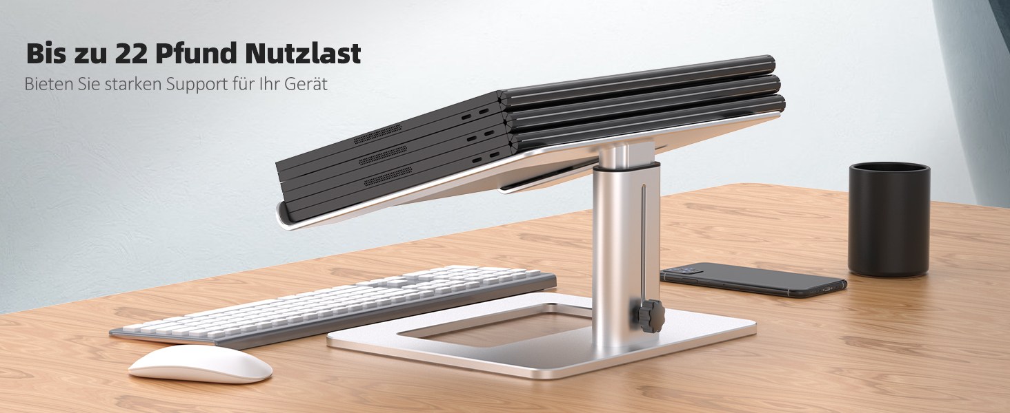 Підставка для ноутбука GOKEDA: ергономічна, регульована, з алюмінію, 11-17 дюймів