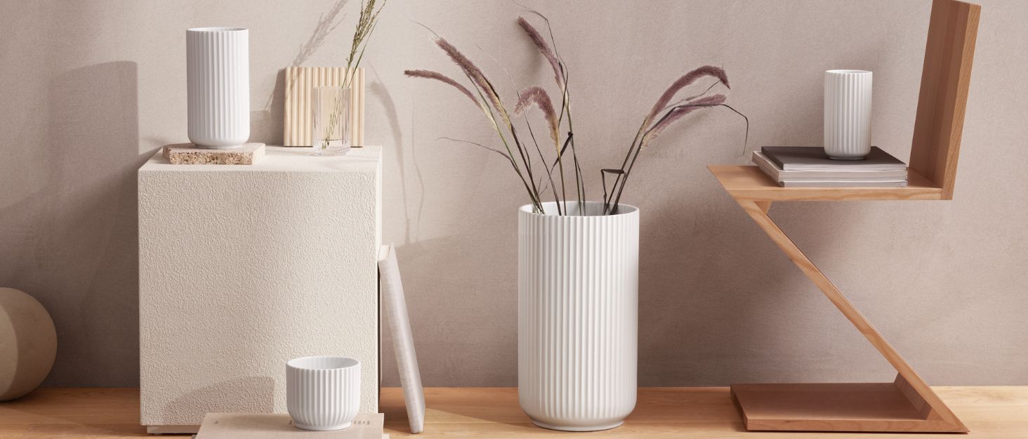 Ваза Lyngby Porcelæn H20.5 см біла – класичний данський дизайн