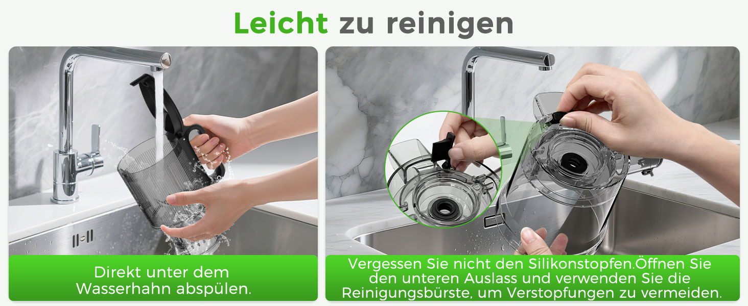 Шокер YASHE для вичавлювання соку, повільний соковичавник з широким завантажувальним отвором 12,7 см для цілих фруктів та овочів, соковичавниця з автоматичною подачею, висока вихідність соку, легко миється, чорний