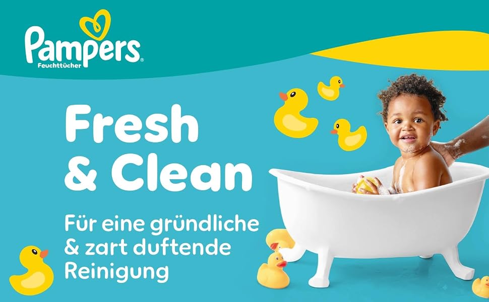 Вологі серветки Pampers Fresh Clean для дітей, 1200 шт (15 пачок по 80 шт)