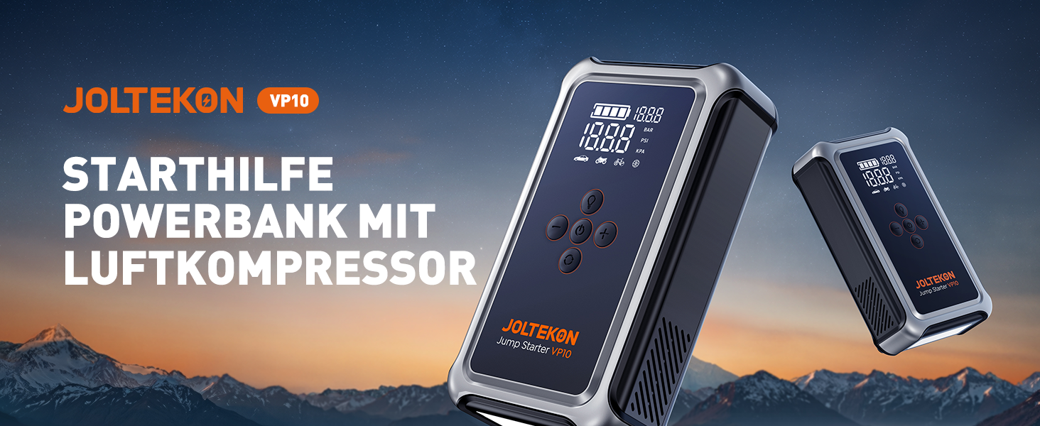 Powerbank для автомобіля Starthilfe 5000A з компресором 150PSI, 12V для бензину та дизеля (10.0L), LED, USB-C