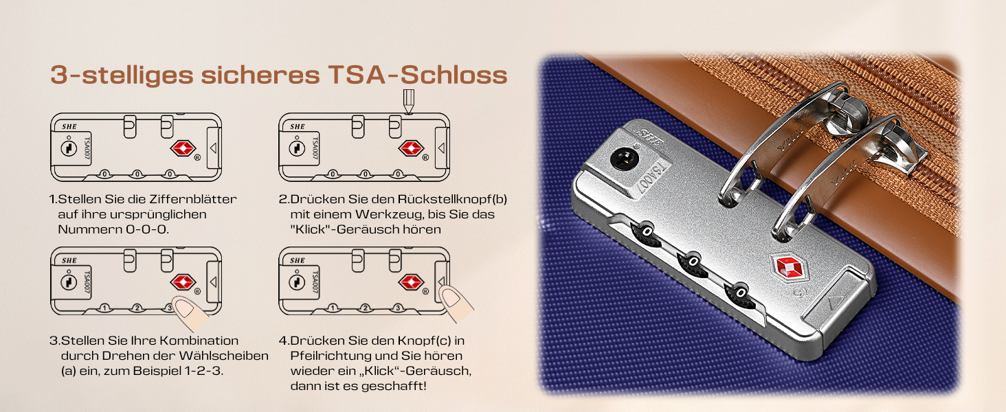 Набір валіз Joyway 5 предметів з ABS пластику, розширюваний, з TSA замком та 4 колесами (Marineblau)