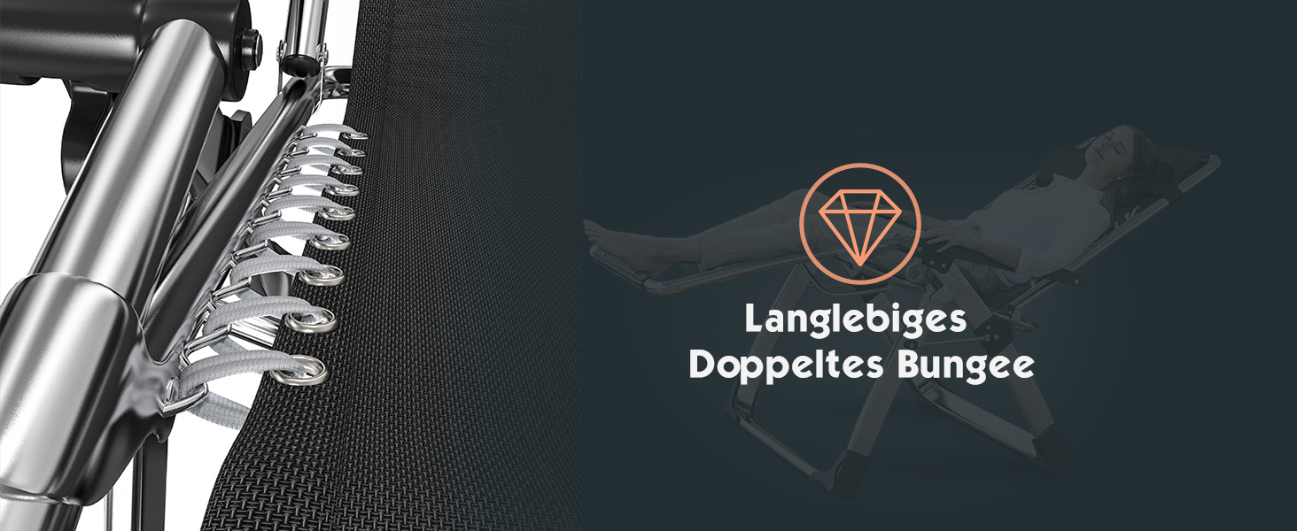 Лежак для відпочинку MOPHOTO Zero Gravity - розкладний, 200 кг, з подушкою та кишенею, для саду, балкону, тераси (сірий)