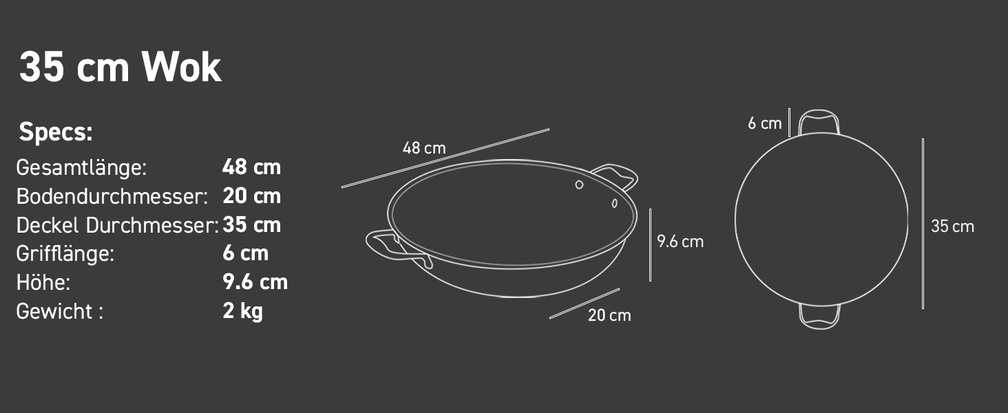 HexClad вок 35 см з нержавіючої сталі з антипригарним покриттям, ручка Stay Cool, сумісний з усіма типами плит, PFOA free, можна мити в посудомийній машині та використовувати в духовці