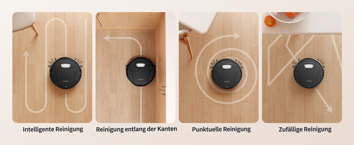 Робот-пилосос HONITURE G20 Pro з функцією миття, 4500Pa, керування через додаток, 180 хв роботи, для тварин, килимів та твердих підлог, чорний