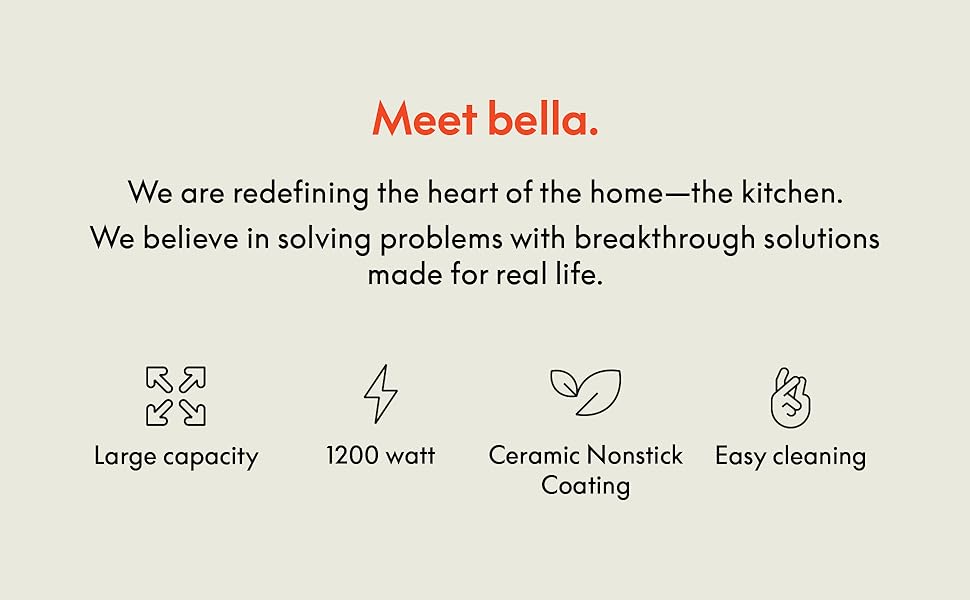 Електрична гриль-плита BELLA XL з керамічно-титановою поверхнею, готує до 15 яєць одночасно, Healthy-Eco антипригарне покриття, легко чиститься, велика занурювана поверхня для приготування, 30,5 x 56 см, мідно-чорний колір