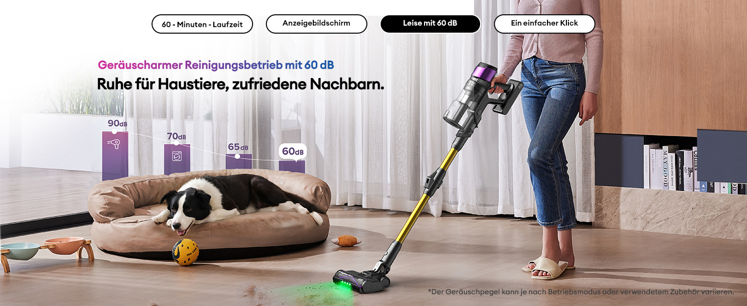 Бездротовий акумуляторний пилосос Ultenic U20: 55000Pa, 600W, 60хв, GreenEye, антинамотування, для твердих поверхонь та килимів