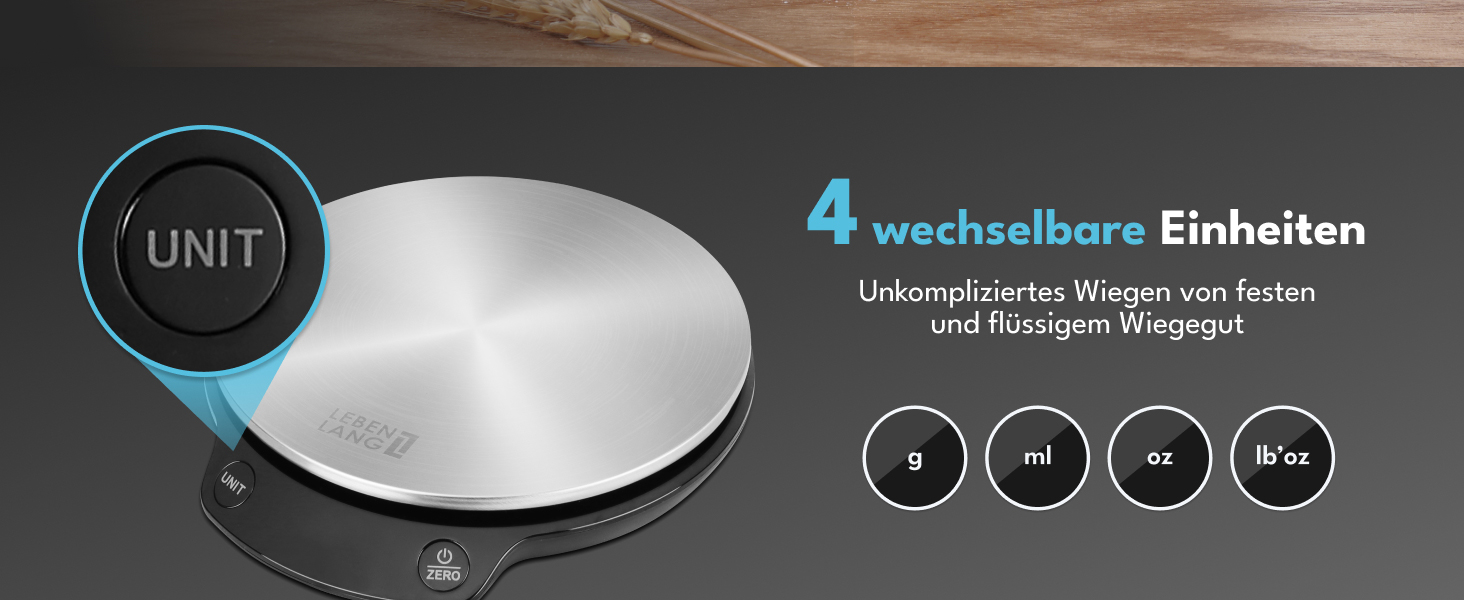 Кухонні ваги LEBENLANG з мискою - до 5 кг | Ідеально для випічки | Цифрова кухонна вага