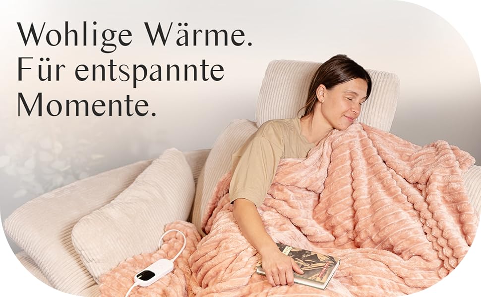 Електрична ковдра Barbero 200x150 см з таймером та захистом від перегріву, 6 температурних режимів, для ліжка, офісу та дивану, пральна