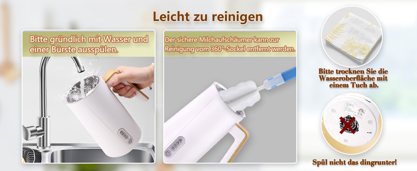 Електричний спінювач молока 4-в-1 – спінювач молока, нагрівач молока, білий