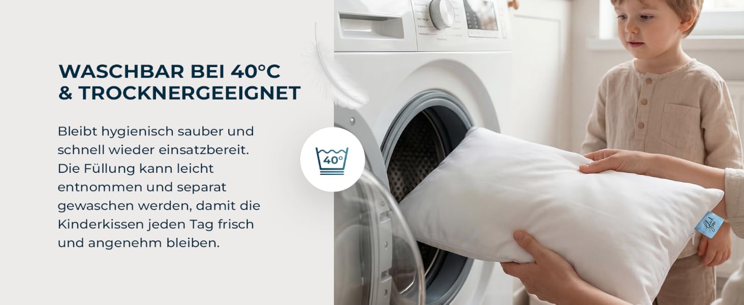 Ергономічна дитяча подушка Glückstoff® для дітей від 2 до 12 років, м'яка (Soft Touch)