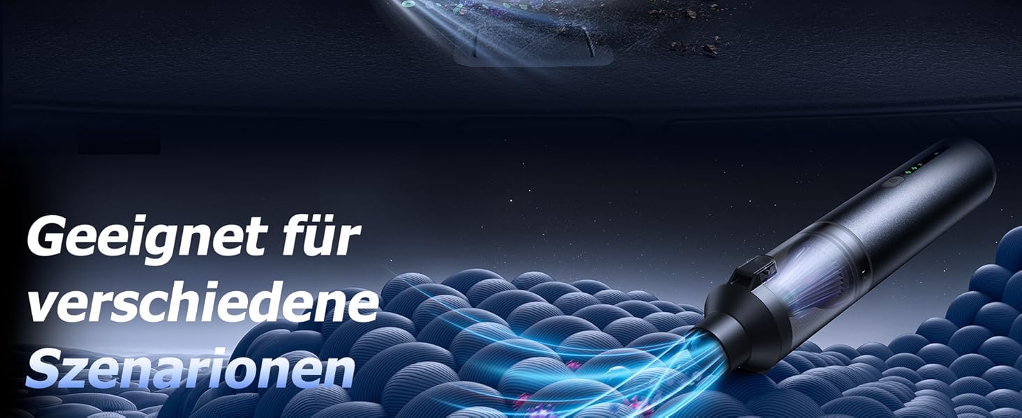 Акумуляторний ручний пилосос 4-в-1 для авто, дому та офісу, 16000Па, USB-C зарядка, бездротовий міні-пилосос для салону автомобіля, диванів, клавіатур та домашніх тварин