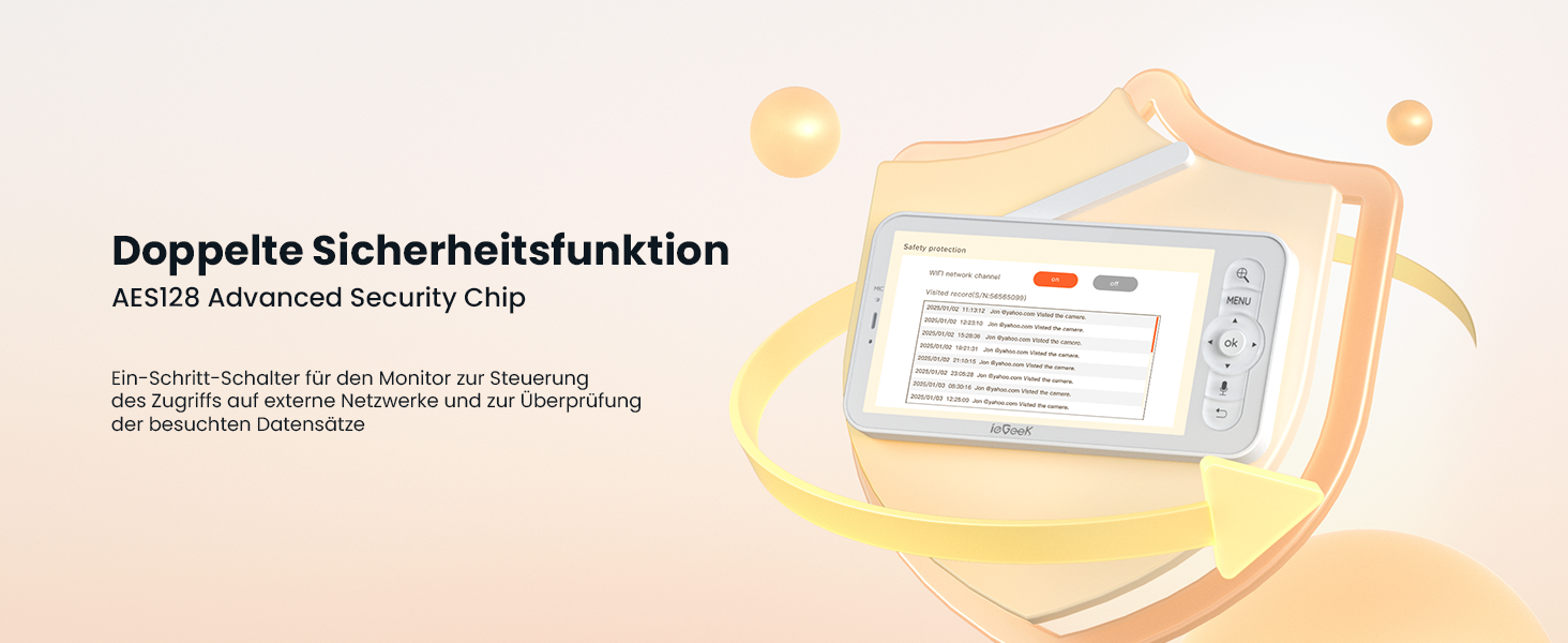 Відеоняня ieGeek 2K з камерою та нічним баченням, 5