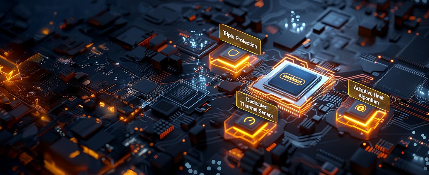 Масляний радіатор VonHaus з 11 ребрами, 2.5 кВт, з термостатом, білий - для дому та офісу