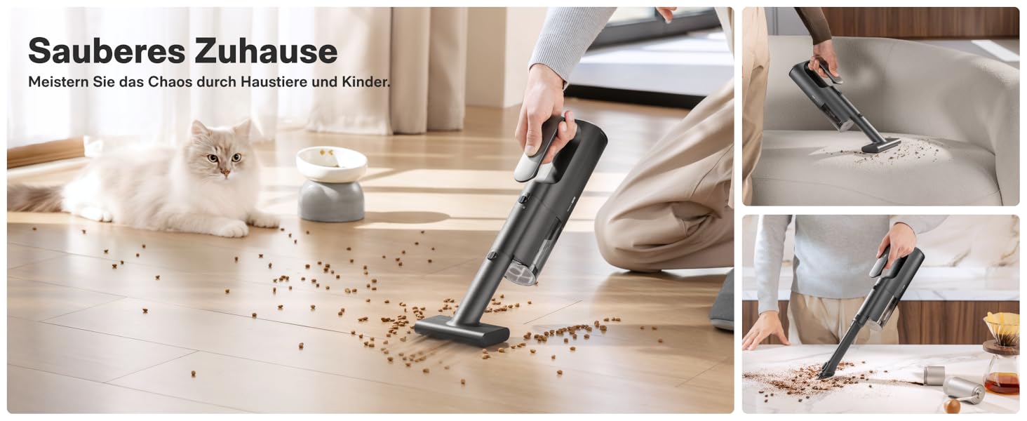 HOTO BlowVac™ портативний акумуляторний пилосос 23000Pa: для авто, дому, килимів, від шерсті тварин з функцією видування