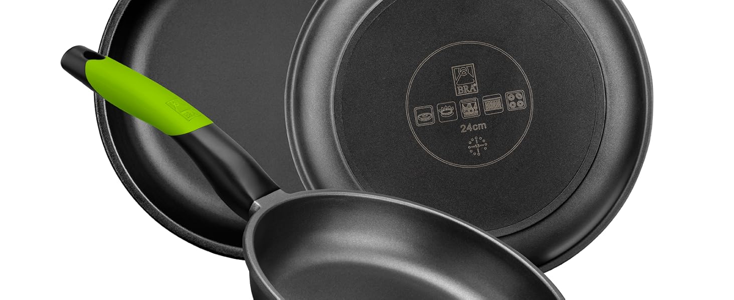 Гриль Prior Asador з алюмінієвого лиття, 28 см, індукційний, з решіткою-грилем