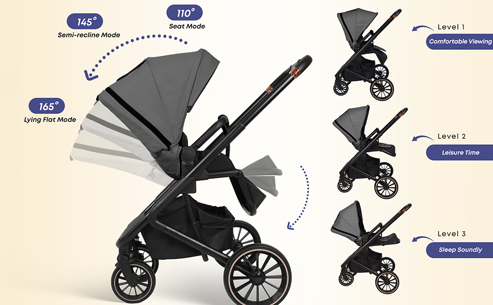 Дитяча коляска 2-в-1 BabyVoyage з люлькою та прогулянковим блоком, поворотні колеса 360°, амортизація, регульована ручка, складна, комплект, колір зелений (темно-сірий)