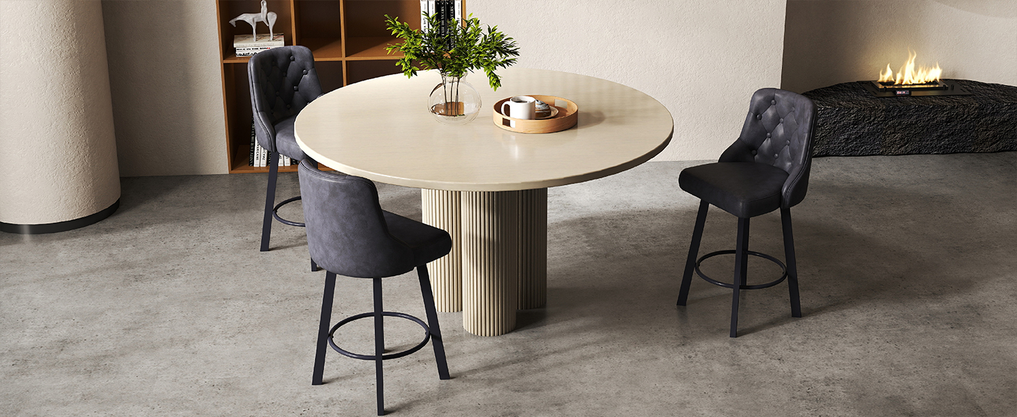 Барні стільці Youhauchair 2 шт., Чорні, регульовані, з підніжкою, 66.5 см, 150 кг