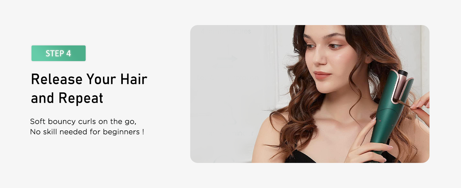 Автоматичний локон Janelove для довгих волосся, 25 мм, негативні іони, 4 температури