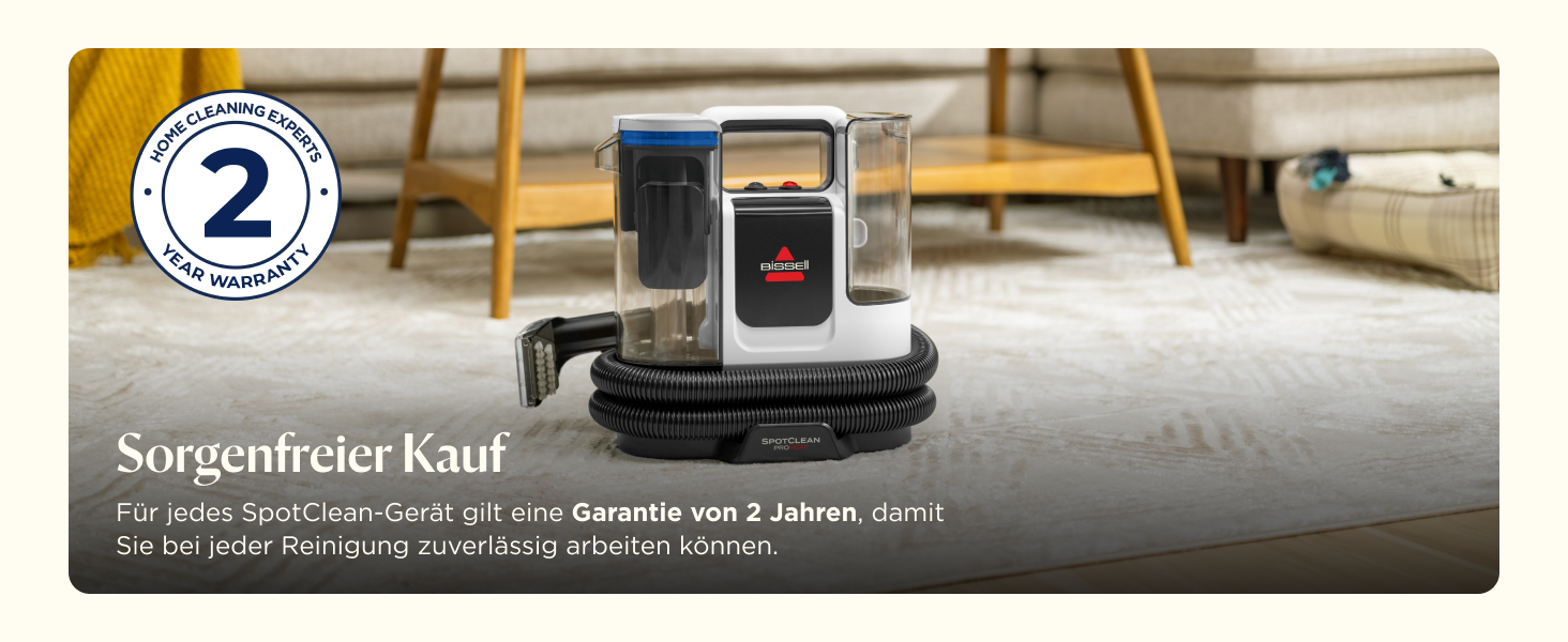 BISSELL SpotClean ProHeat Advanced - професійний мийник килимів та м'яких меблів, 1125W, з кабелем, 3924N