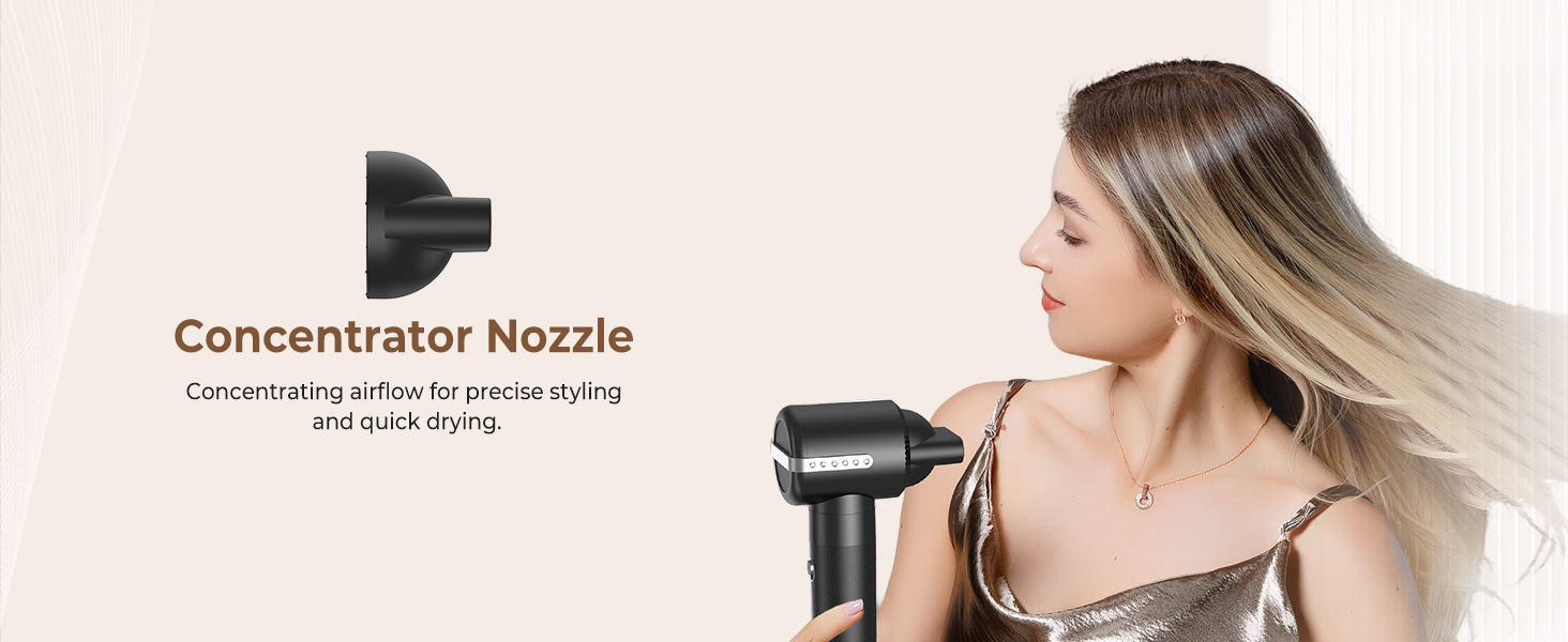 Hairstyler UKLISS Pro 7-в-1 з іонізацією: фен-щітка, кругла щітка, аеробраш для створення локонів (Чорний)