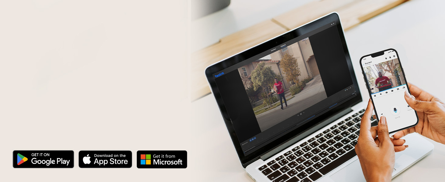 Відеодзвінок Reolink 5MP PoE з Чаймом, UHD, 180° Ultraweitwinkel, двосторонній аудіо, розпізнавання осіб, водонепроникний, з сигналізацією, сумісний з NVR