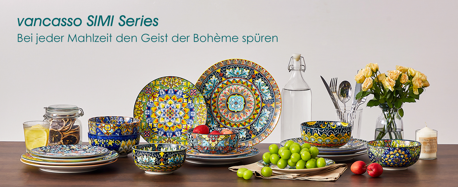 Набір кавових чашок Vancasso 6 шт. SIMI, 360 мл, порцеляна, чайний сервіз на 6 осіб (36 шт.)