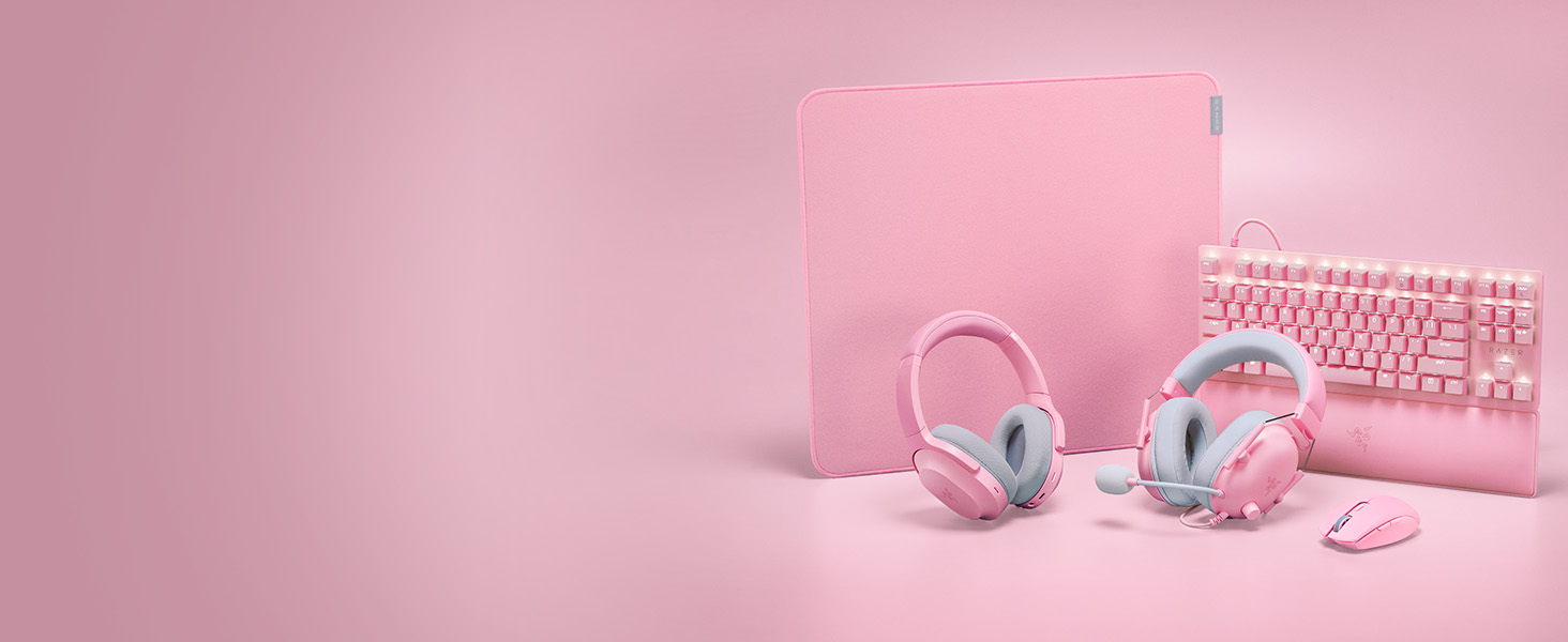 Ігрова гарнітура Razer BlackShark V2 X Quartz Pink — дротова навушники для кіберспорту, 7.1 Surround Sound, мікрофон Hyperclear, 50мм драйвери Triforce, рожева